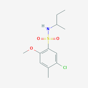 molecular formula C12H18ClNO3S B345159 [(5-Chloro-2-methoxy-4-methylphenyl)sulfonyl](methylpropyl)amine CAS No. 898649-47-3