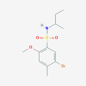 molecular formula C12H18BrNO3S B345162 [(5-Bromo-2-methoxy-4-methylphenyl)sulfonyl](methylpropyl)amine CAS No. 898649-49-5