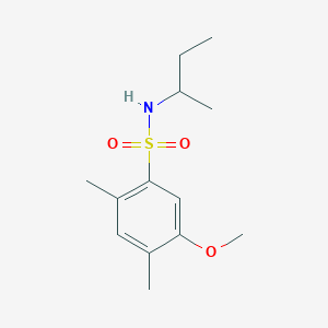 molecular formula C13H21NO3S B345164 N-butan-2-yl-5-methoxy-2,4-dimethylbenzenesulfonamide CAS No. 886124-91-0