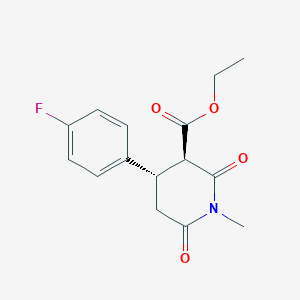 B034518 (3R,4S)-Ethyl 4-(4-fluorophenyl)-1-methyl-2,6-dioxopiperidine-3-carboxylate CAS No. 109887-52-7