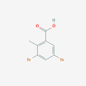 molecular formula C8H6Br2O2 B034519 3,5-二溴-2-甲基苯甲酸 CAS No. 100958-94-9