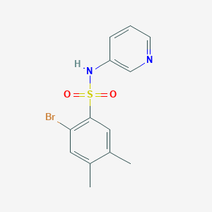 molecular formula C13H13BrN2O2S B345192 2-bromo-4,5-dimethyl-N-pyridin-3-ylbenzenesulfonamide CAS No. 898654-29-0