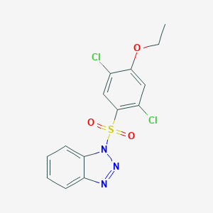 molecular formula C14H11Cl2N3O3S B345208 1-(2,5-Dichloro-4-ethoxyphenyl)sulfonylbenzotriazole CAS No. 717891-60-6