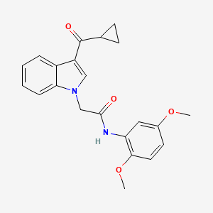 molecular formula C22H22N2O4 B3452107 2-(3-CYCLOPROPANECARBONYL-1H-INDOL-1-YL)-N-(2,5-DIMETHOXYPHENYL)ACETAMIDE 