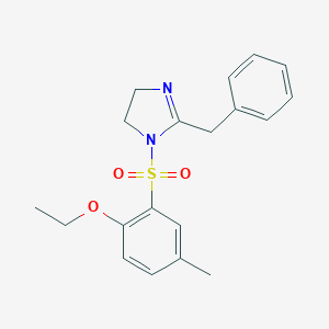 molecular formula C19H22N2O3S B345212 1-[(2-Ethoxy-5-methylphenyl)sulfonyl]-2-benzyl-2-imidazoline CAS No. 873580-04-2