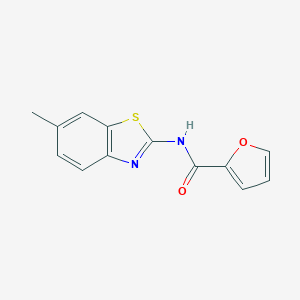 molecular formula C13H10N2O2S B345218 N-(6-methyl-1,3-benzothiazol-2-yl)furan-2-carboxamide CAS No. 313496-68-3
