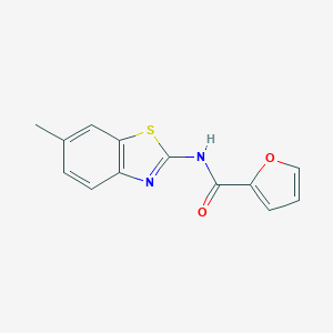 molecular formula C13H10N2O2S B345218 N-(6-methyl-1,3-benzothiazol-2-yl)furan-2-carboxamide 