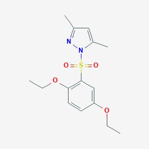 molecular formula C15H20N2O4S B345219 1-[(2,5-diethoxyphenyl)sulfonyl]-3,5-dimethyl-1H-pyrazole CAS No. 321341-05-3