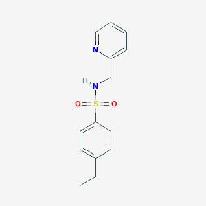 molecular formula C14H16N2O2S B345220 4-Ethyl-N-pyridin-2-ylmethyl-benzenesulfonamide CAS No. 324775-89-5