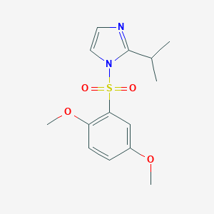 molecular formula C14H18N2O4S B345223 1-(2,5-Dimethoxy-benzenesulfonyl)-2-isopropyl-1H-imidazole CAS No. 364338-21-6