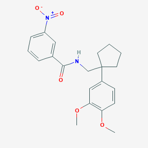 molecular formula C21H24N2O5 B3452232 N-{[1-(3,4-dimethoxyphenyl)cyclopentyl]methyl}-3-nitrobenzamide 