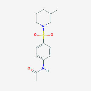 molecular formula C14H20N2O3S B345225 N-{4-[(3-methylpiperidin-1-yl)sulfonyl]phenyl}acetamide CAS No. 108884-21-5