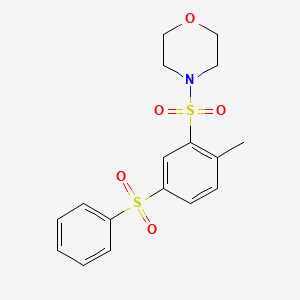 4-{[2-methyl-5-(phenylsulfonyl)phenyl]sulfonyl}morpholine