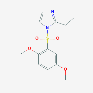 molecular formula C13H16N2O4S B345229 1-[(2,5-dimethoxyphenyl)sulfonyl]-2-ethyl-1H-imidazole CAS No. 352444-74-7