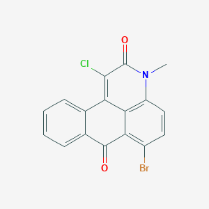 molecular formula C17H9BrClNO2 B3452303 10-Bromo-16-chloro-14-methyl-14-azatetracyclo[7.7.1.02,7.013,17]heptadeca-1(16),2,4,6,9,11,13(17)-heptaene-8,15-dione 