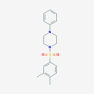 molecular formula C18H22N2O2S B345231 1-[(3,4-Dimethylphenyl)sulfonyl]-4-phenylpiperazine CAS No. 332021-45-1