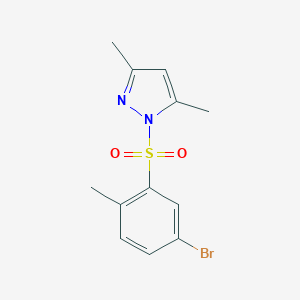 molecular formula C12H13BrN2O2S B345235 1-[(5-bromo-2-methylphenyl)sulfonyl]-3,5-dimethyl-1H-pyrazole CAS No. 309738-72-5