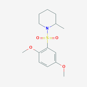 molecular formula C14H21NO4S B345236 1-(2,5-Dimethoxyphenyl)sulfonyl-2-methylpiperidine CAS No. 897450-07-6
