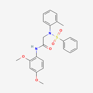 molecular formula C23H24N2O5S B3452394 N~1~-(2,4-dimethoxyphenyl)-N~2~-(2-methylphenyl)-N~2~-(phenylsulfonyl)glycinamide 