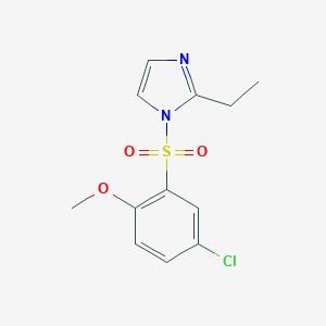 molecular formula C12H13ClN2O3S B345240 1-(5-Chloro-2-methoxy-benzenesulfonyl)-2-ethyl-1H-imidazole CAS No. 5792-44-9