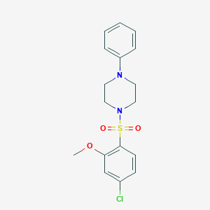 molecular formula C17H19ClN2O3S B345243 1-(4-Chloro-2-methoxyphenyl)sulfonyl-4-phenylpiperazine CAS No. 333311-34-5