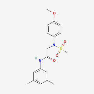 molecular formula C18H22N2O4S B3452441 N-(3,5-dimethylphenyl)-2-(4-methoxy-N-methylsulfonylanilino)acetamide 