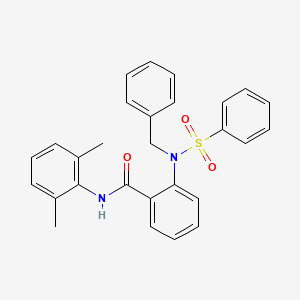 molecular formula C28H26N2O3S B3452451 2-[benzyl(phenylsulfonyl)amino]-N-(2,6-dimethylphenyl)benzamide 