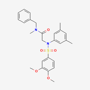 N~1~-benzyl-N~2~-[(3,4-dimethoxyphenyl)sulfonyl]-N~2~-(3,5-dimethylphenyl)-N~1~-methylglycinamide