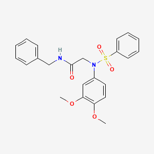 N~1~-benzyl-N~2~-(3,4-dimethoxyphenyl)-N~2~-(phenylsulfonyl)glycinamide