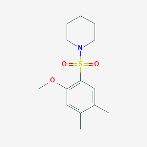 molecular formula C14H21NO3S B345247 1-(2-Methoxy-4,5-dimethylphenyl)sulfonylpiperidine CAS No. 457961-73-8