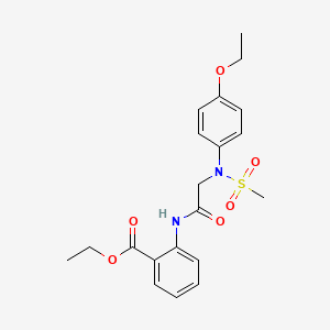 molecular formula C20H24N2O6S B3452473 ethyl 2-{[N-(4-ethoxyphenyl)-N-(methylsulfonyl)glycyl]amino}benzoate 