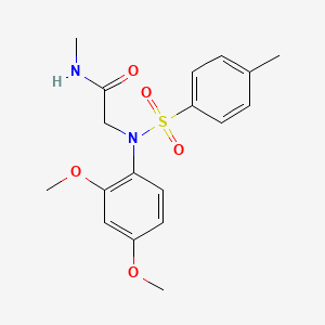 molecular formula C18H22N2O5S B3452477 N~2~-(2,4-dimethoxyphenyl)-N~1~-methyl-N~2~-[(4-methylphenyl)sulfonyl]glycinamide 