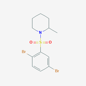 1-(2,5-Dibromophenyl)sulfonyl-2-methylpiperidine