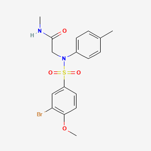 N~2~-[(3-bromo-4-methoxyphenyl)sulfonyl]-N~1~-methyl-N~2~-(4-methylphenyl)glycinamide