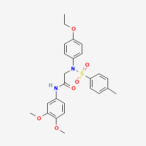 molecular formula C25H28N2O6S B3452626 N~1~-(3,4-dimethoxyphenyl)-N~2~-(4-ethoxyphenyl)-N~2~-[(4-methylphenyl)sulfonyl]glycinamide 