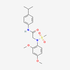 2-(2,4-dimethoxy-N-methylsulfonylanilino)-N-(4-propan-2-ylphenyl)acetamide