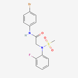 N~1~-(4-bromophenyl)-N~2~-(2-fluorophenyl)-N~2~-(methylsulfonyl)glycinamide