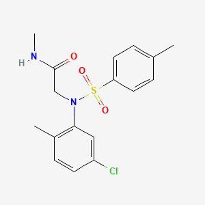 molecular formula C17H19ClN2O3S B3452645 N~2~-(5-chloro-2-methylphenyl)-N~1~-methyl-N~2~-[(4-methylphenyl)sulfonyl]glycinamide 