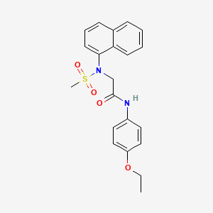 molecular formula C21H22N2O4S B3452652 N~1~-(4-ethoxyphenyl)-N~2~-(methylsulfonyl)-N~2~-1-naphthylglycinamide 