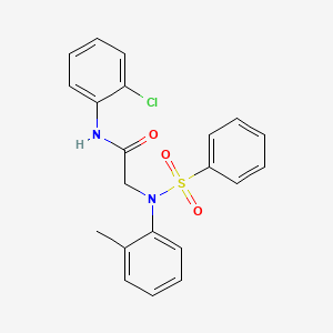 2-[N-(benzenesulfonyl)-2-methylanilino]-N-(2-chlorophenyl)acetamide