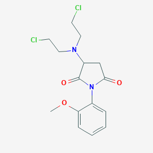 B034527 3-[Bis(2-chloroethyl)amino]-1-(2-methoxyphenyl)pyrrolidine-2,5-dione CAS No. 108708-00-5