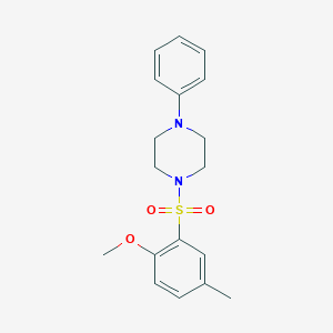molecular formula C18H22N2O3S B345270 1-((2-Methoxy-5-methylphenyl)sulfonyl)-4-phenylpiperazine CAS No. 325991-92-2
