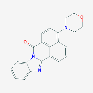 molecular formula C22H17N3O2 B3452725 15-Morpholin-4-yl-3,10-diazapentacyclo[10.7.1.02,10.04,9.016,20]icosa-1(19),2,4,6,8,12(20),13,15,17-nonaen-11-one 