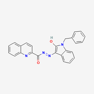 molecular formula C25H18N4O2 B3452734 N'-(1-benzyl-2-oxo-1,2-dihydro-3H-indol-3-ylidene)-2-quinolinecarbohydrazide 