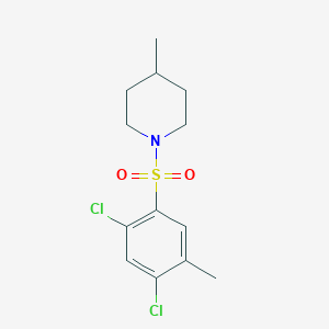 molecular formula C13H17Cl2NO2S B345277 1-(2,4-Dichloro-5-methylphenyl)sulfonyl-4-methylpiperidine CAS No. 459177-64-1
