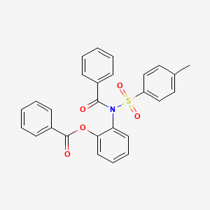 molecular formula C27H21NO5S B3452789 [2-[Benzoyl-(4-methylphenyl)sulfonylamino]phenyl] benzoate 