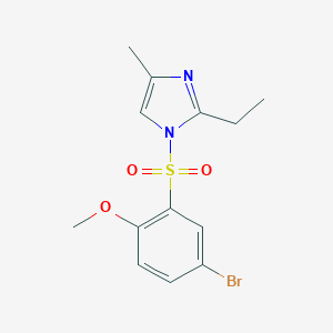 molecular formula C13H15BrN2O3S B345279 1-(5-Bromo-2-methoxy-benzenesulfonyl)-2-ethyl-4-methyl-1H-imidazole CAS No. 425665-94-7