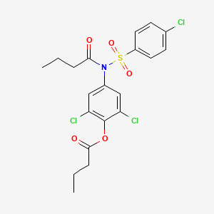 4-{butyryl[(4-chlorophenyl)sulfonyl]amino}-2,6-dichlorophenyl butyrate