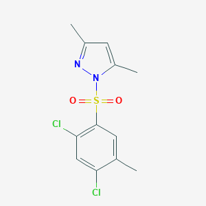 molecular formula C12H12Cl2N2O2S B345280 1-(2,4-Dichloro-5-methylphenyl)sulfonyl-3,5-dimethylpyrazole CAS No. 476649-39-5