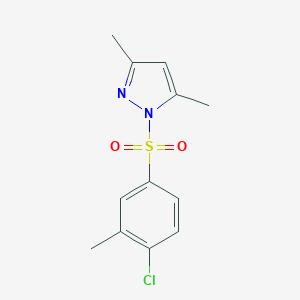 molecular formula C12H13ClN2O2S B345282 1-((4-chloro-3-methylphenyl)sulfonyl)-3,5-dimethyl-1H-pyrazole CAS No. 398996-57-1
